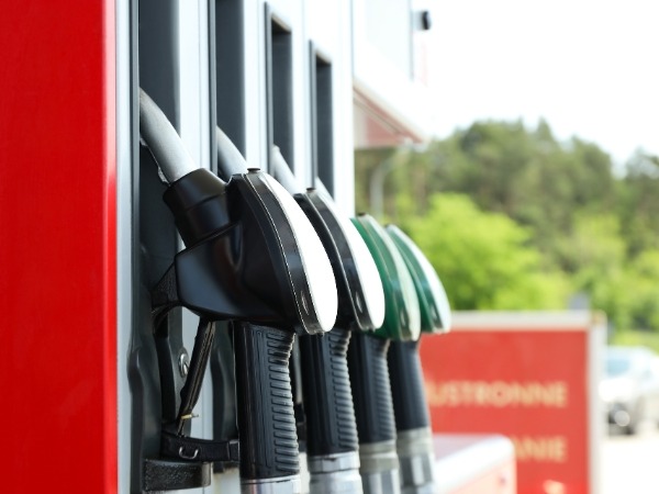 Fuel Pumps at a Gas Station