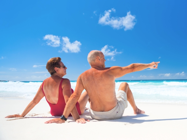 Elderly Couple at a Beach