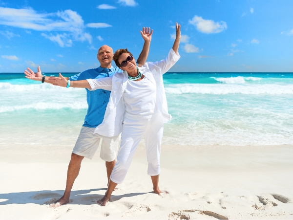 Elderly Couple at a Beach