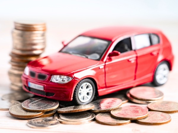Miniature Car with Coins
